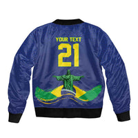 Custom Brazil WC26 Future Champions Sleeve Zip Bomber Jacket Selecao Canarinho Comeback Story - Wonder Print Shop