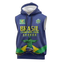 Custom Brazil WC26 Future Champions Sleeveless Hoodie Selecao Canarinho Comeback Story - Wonder Print Shop