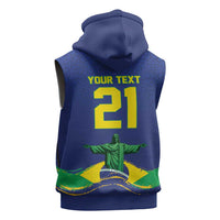 Custom Brazil WC26 Future Champions Sleeveless Zip Hoodie Selecao Canarinho Comeback Story - Wonder Print Shop
