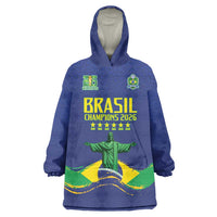 Custom Brazil WC26 Future Champions Wearable Blanket Hoodie Selecao Canarinho Comeback Story - Wonder Print Shop