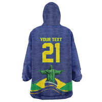 Custom Brazil WC26 Future Champions Wearable Blanket Hoodie Selecao Canarinho Comeback Story - Wonder Print Shop