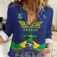 Custom Brazil WC26 Future Champions Women Casual Shirt Selecao Canarinho Comeback Story - Wonder Print Shop