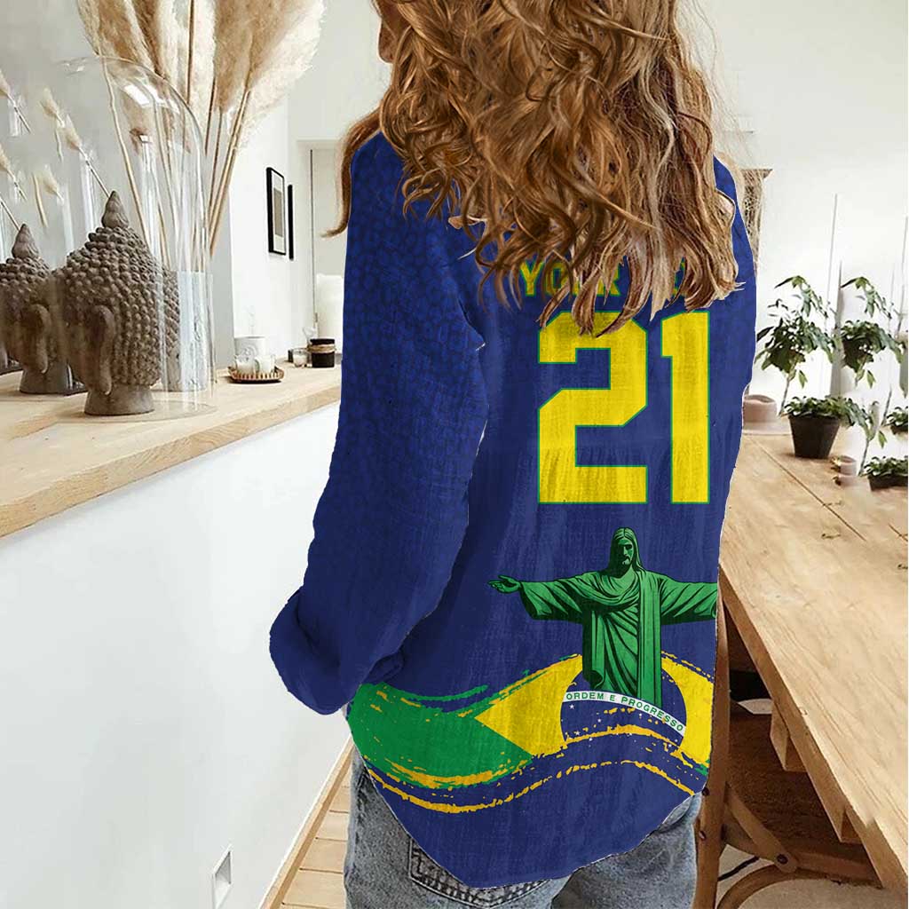 Custom Brazil WC26 Future Champions Women Casual Shirt Selecao Canarinho Comeback Story - Wonder Print Shop