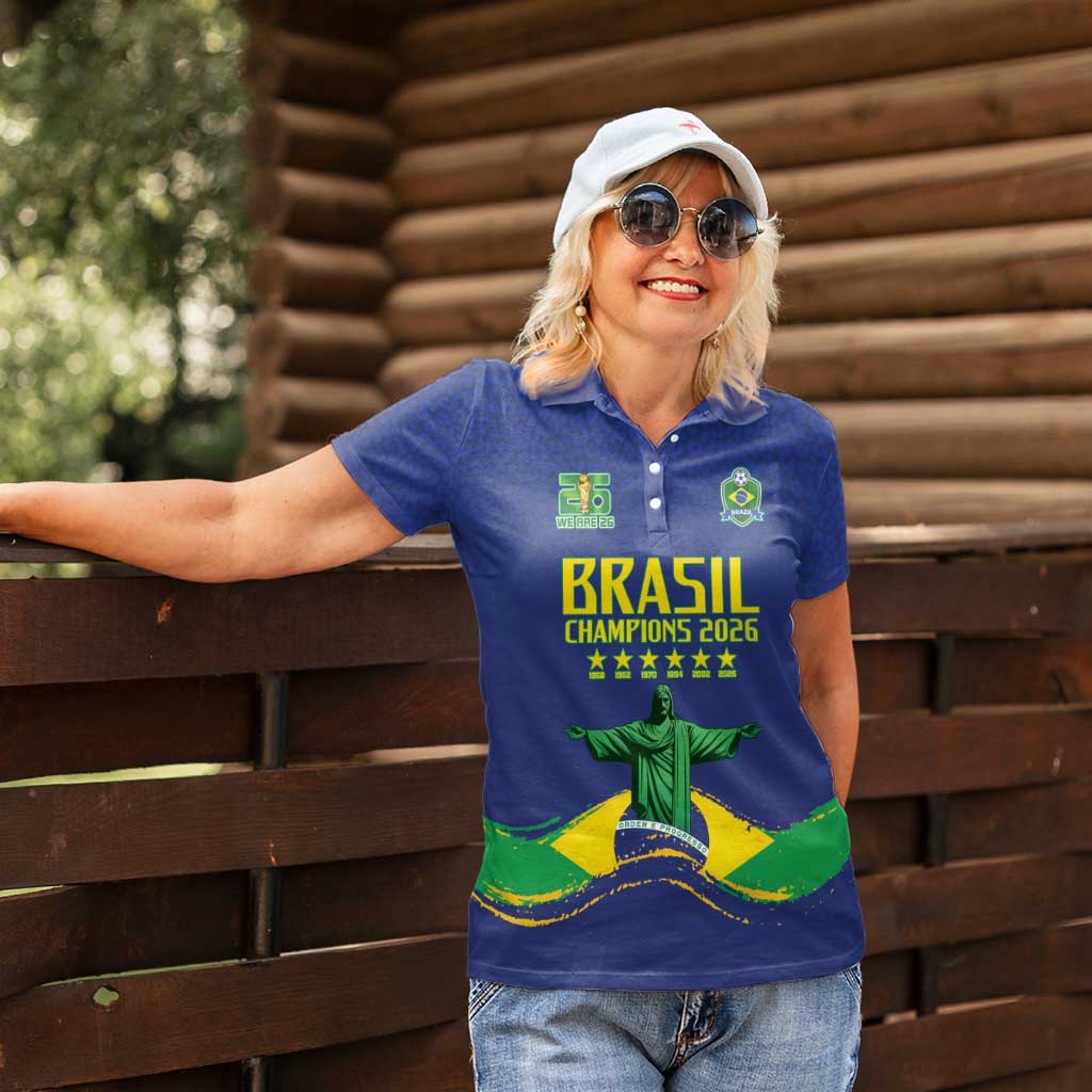 Custom Brazil WC26 Future Champions Women Polo Shirt Selecao Canarinho Comeback Story - Wonder Print Shop