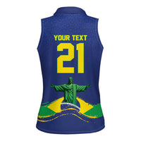 Custom Brazil WC26 Future Champions Women Sleeveless Polo Shirt Selecao Canarinho Comeback Story - Wonder Print Shop