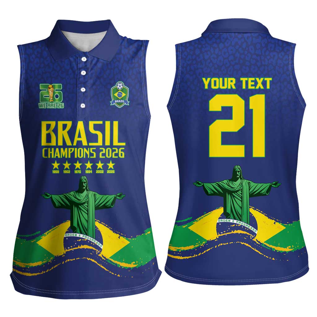 Custom Brazil WC26 Future Champions Women Sleeveless Polo Shirt Selecao Canarinho Comeback Story - Wonder Print Shop