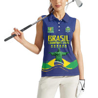 Custom Brazil WC26 Future Champions Women Sleeveless Polo Shirt Selecao Canarinho Comeback Story - Wonder Print Shop