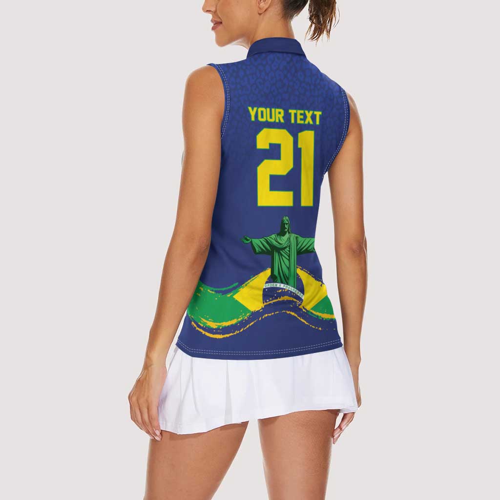 Custom Brazil WC26 Future Champions Women Sleeveless Polo Shirt Selecao Canarinho Comeback Story - Wonder Print Shop