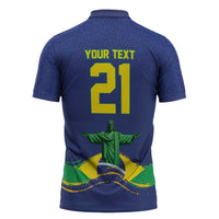 Custom Brazil WC26 Future Champions Zipper Polo Shirt Selecao Canarinho Comeback Story - Wonder Print Shop