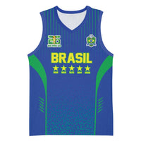 Custom Brazil World Football Legacy Basketball Jersey 5 Times History Champions Blue Version - Wonder Print Shop