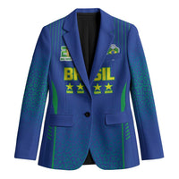 Custom Brazil World Football Legacy Blazer 5 Times History Champions Blue Version - Wonder Print Shop