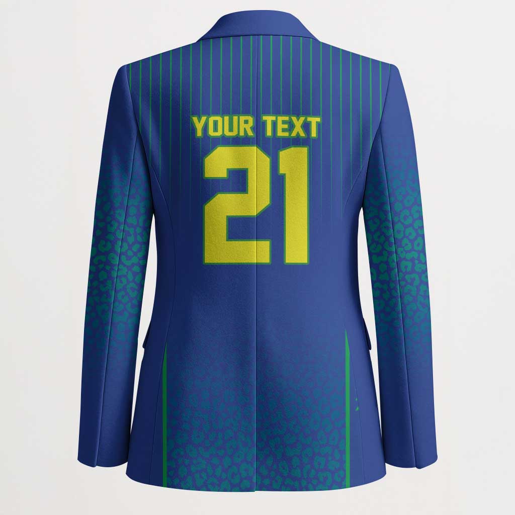 Custom Brazil World Football Legacy Blazer 5 Times History Champions Blue Version - Wonder Print Shop