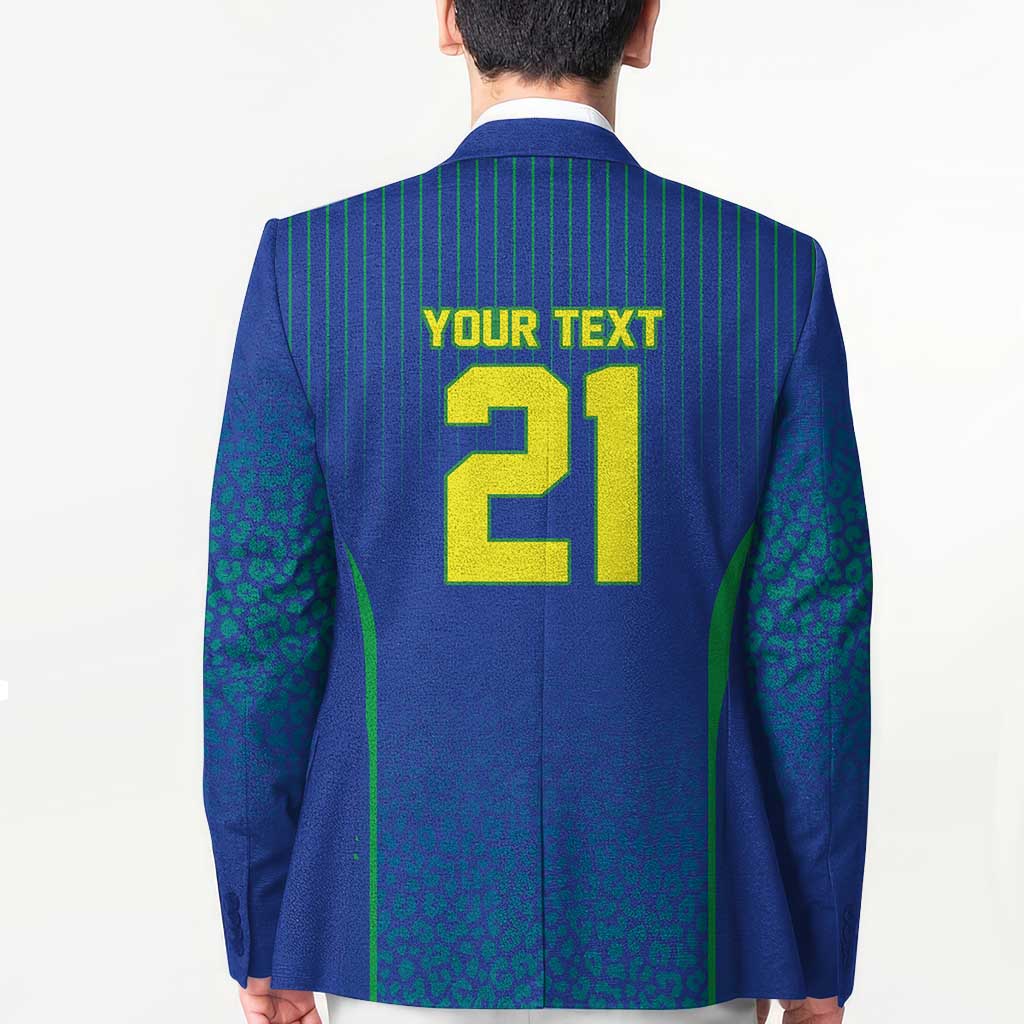 Custom Brazil World Football Legacy Blazer 5 Times History Champions Blue Version - Wonder Print Shop