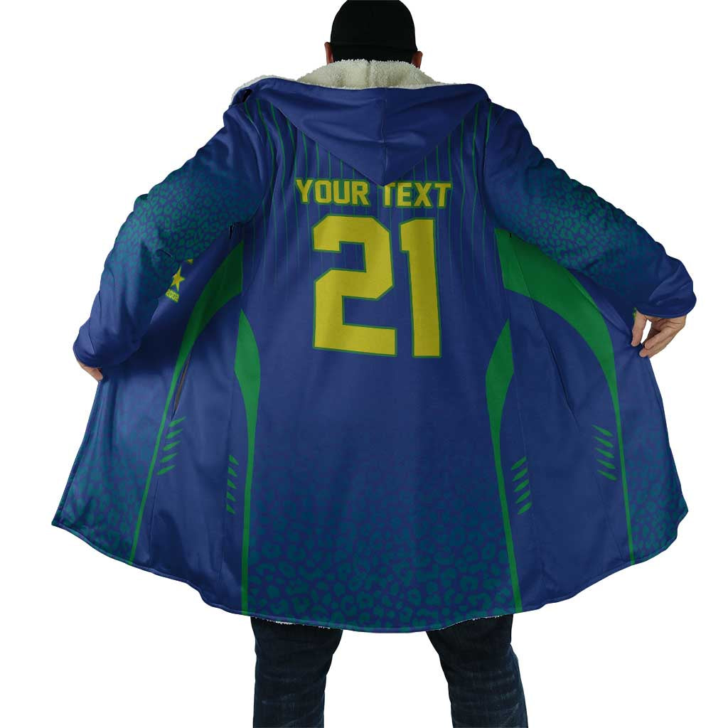 Custom Brazil World Football Legacy Cloak 5 Times History Champions Blue Version - Wonder Print Shop
