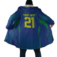 Custom Brazil World Football Legacy Cloak 5 Times History Champions Blue Version - Wonder Print Shop