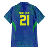 Custom Brazil World Football Legacy Hawaiian Shirt 5 Times History Champions Blue Version - Wonder Print Shop
