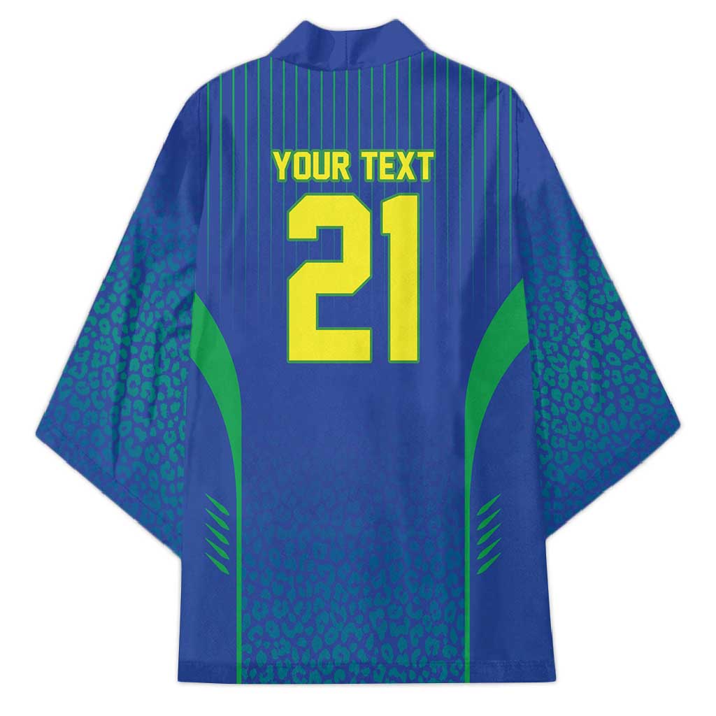 Custom Brazil World Football Legacy Kimono 5 Times History Champions Blue Version - Wonder Print Shop