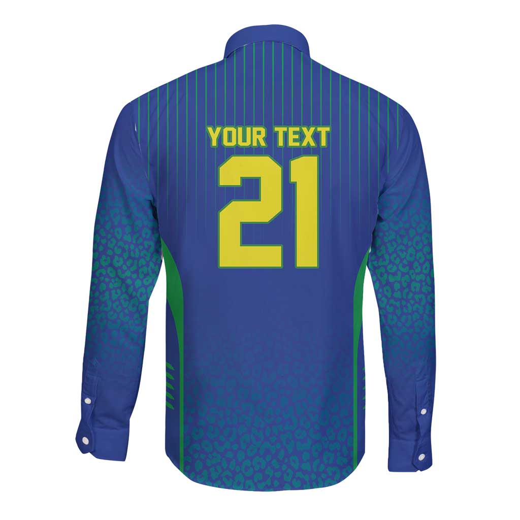Custom Brazil World Football Legacy Long Sleeve Button Shirt 5 Times History Champions Blue Version - Wonder Print Shop