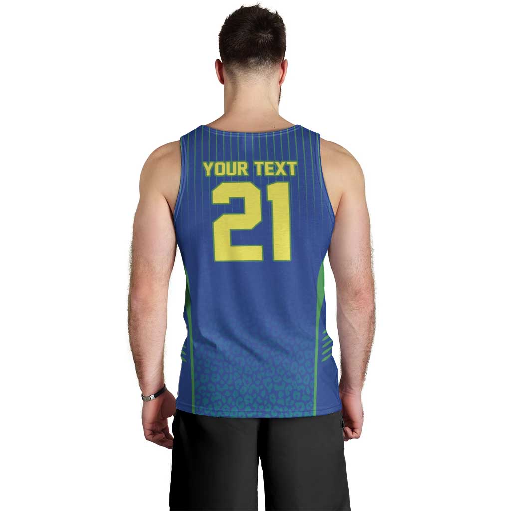 Custom Brazil World Football Legacy Men Tank Top 5 Times History Champions Blue Version - Wonder Print Shop