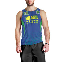 Custom Brazil World Football Legacy Men Tank Top 5 Times History Champions Blue Version - Wonder Print Shop