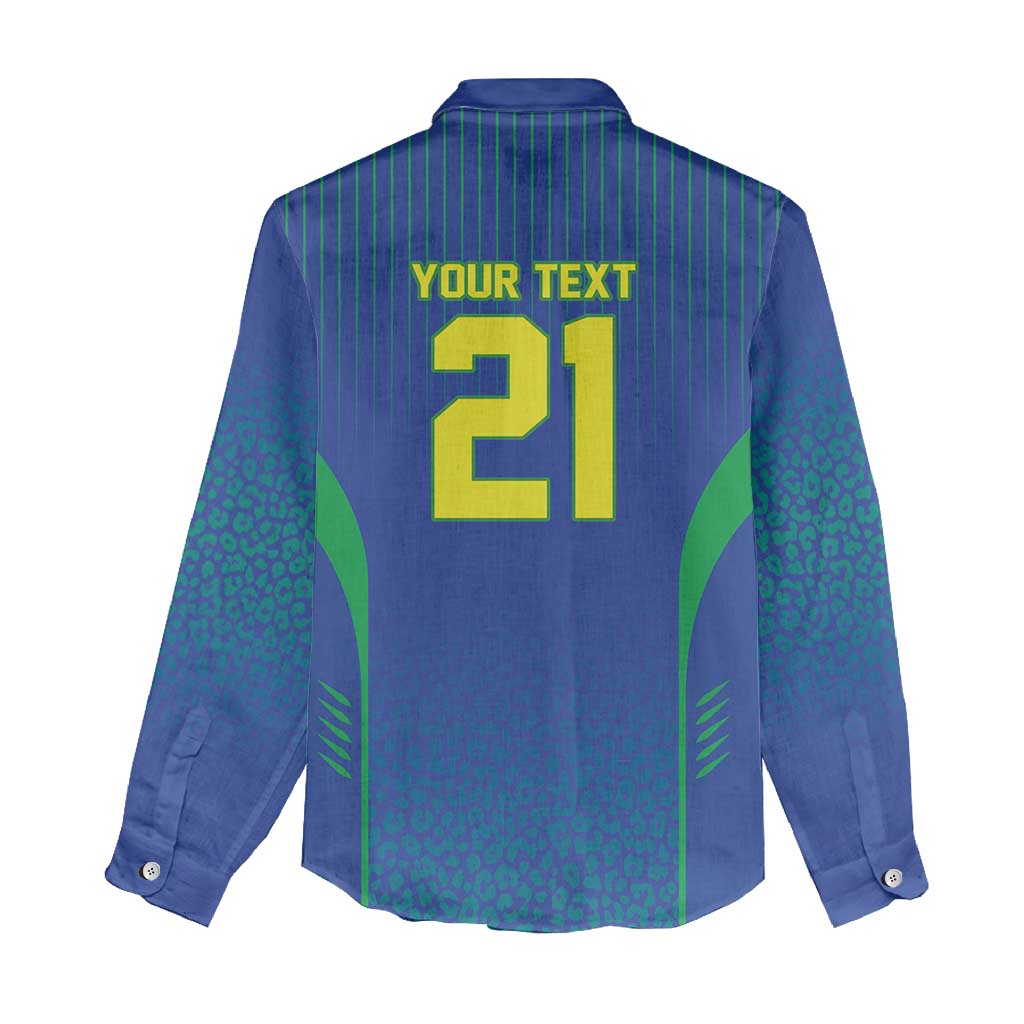 Custom Brazil World Football Legacy Women Casual Shirt 5 Times History Champions Blue Version - Wonder Print Shop