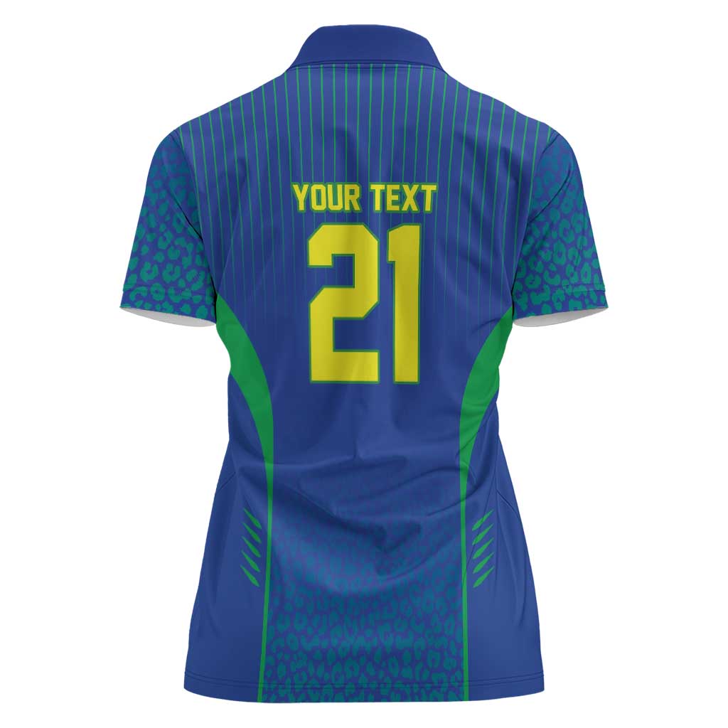 Custom Brazil World Football Legacy Women Polo Shirt 5 Times History Champions Blue Version - Wonder Print Shop
