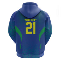 Custom Brazil World Football Legacy Zip Hoodie 5 Times History Champions Blue Version - Wonder Print Shop