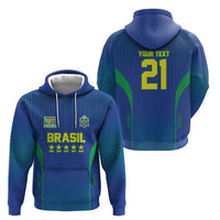 Custom Brazil World Football Legacy Zip Hoodie 5 Times History Champions Blue Version - Wonder Print Shop