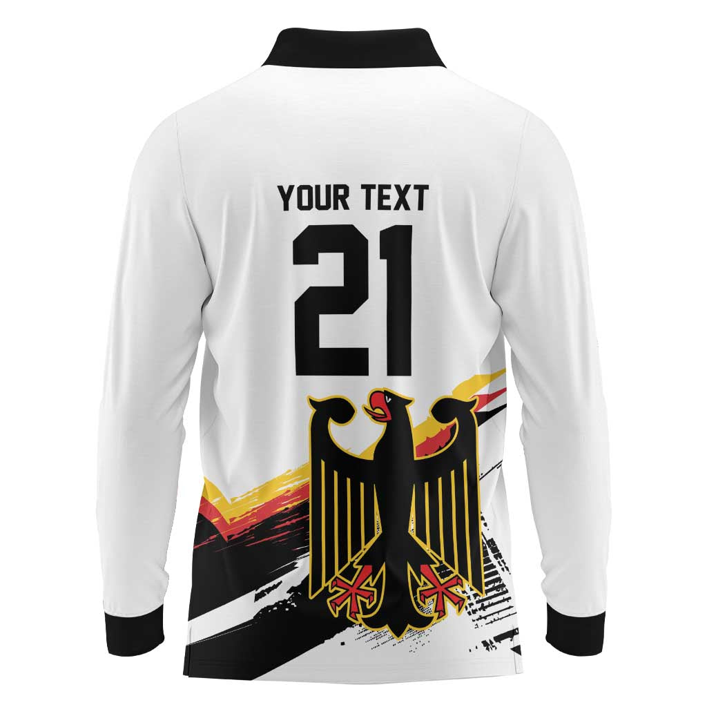 Custom Germany WC26 Future Champions Long Sleeve Polo Shirt Zusammen Geschichte Schreiben - Wonder Print Shop