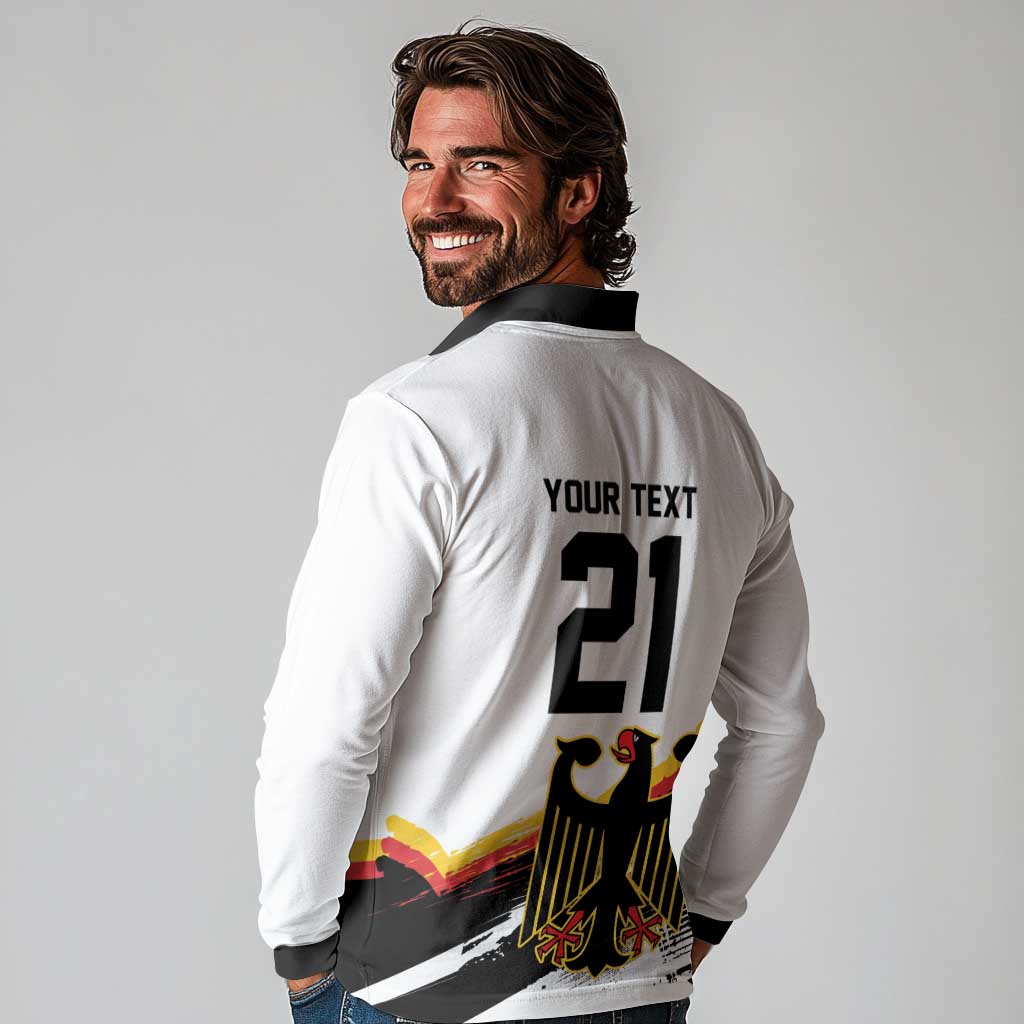 Custom Germany WC26 Future Champions Long Sleeve Polo Shirt Zusammen Geschichte Schreiben - Wonder Print Shop