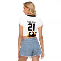 Custom Germany WC26 Future Champions Raglan Cropped T Shirt Zusammen Geschichte Schreiben - Wonder Print Shop