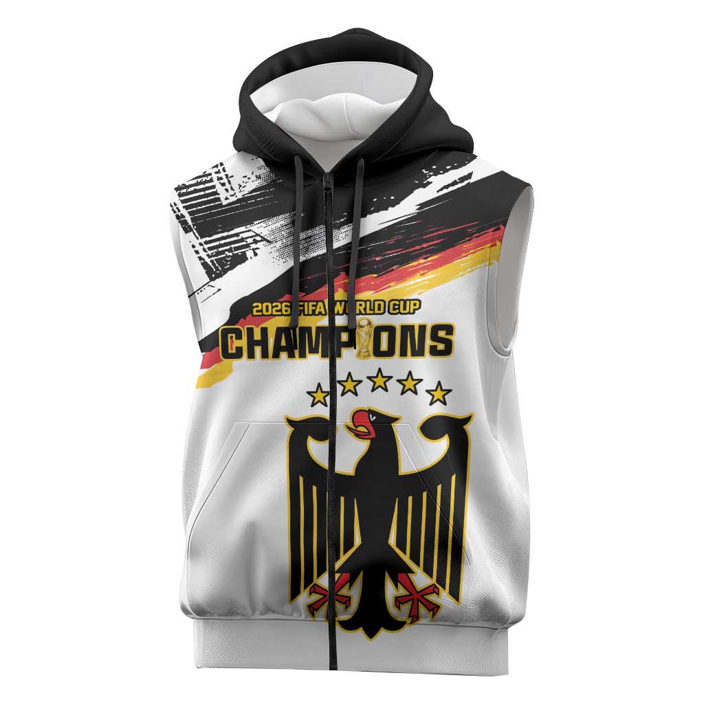 Custom Germany WC26 Future Champions Sleeveless Zip Hoodie Zusammen Geschichte Schreiben - Wonder Print Shop
