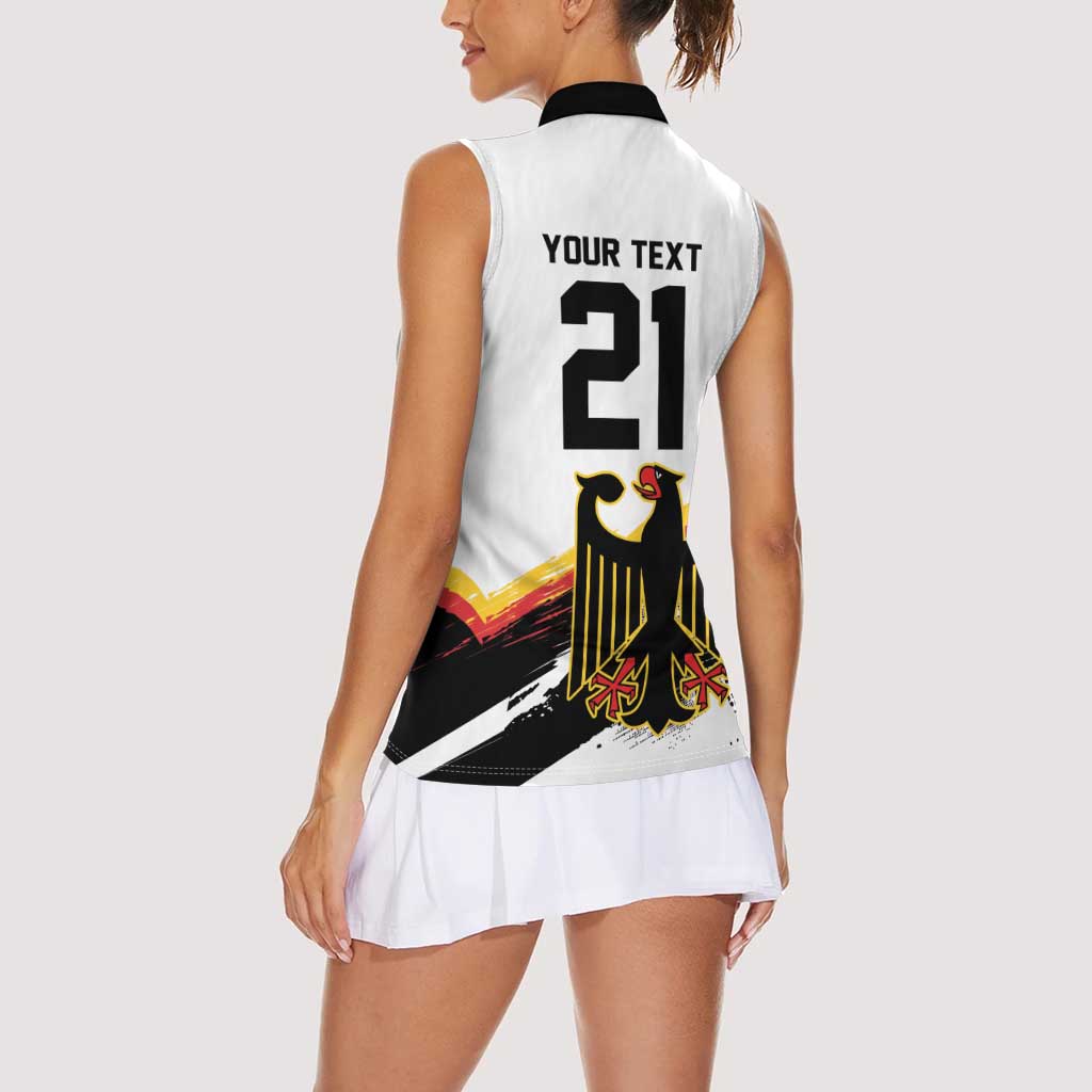 Custom Germany WC26 Future Champions Women Sleeveless Polo Shirt Zusammen Geschichte Schreiben - Wonder Print Shop