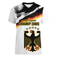 Custom Germany WC26 Future Champions Women V-Neck T-Shirt Zusammen Geschichte Schreiben - Wonder Print Shop