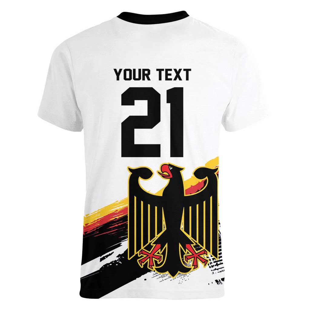 Custom Germany WC26 Future Champions Women V-Neck T-Shirt Zusammen Geschichte Schreiben - Wonder Print Shop