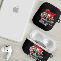 I Stand With Greenland AirPods Case Canadian Greenland Flag