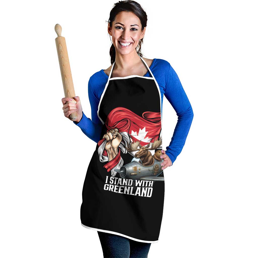 I Stand With Greenland Apron Canadian Greenland Flag
