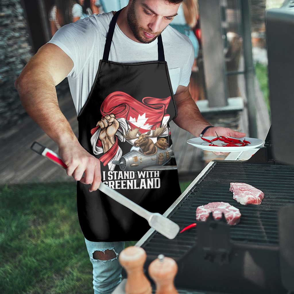 I Stand With Greenland Apron Canadian Greenland Flag