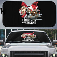 I Stand With Greenland Auto Sun Shade Canadian Greenland Flag