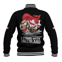 I Stand With Greenland Baseball Jacket Canadian Greenland Flag