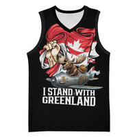 I Stand With Greenland Basketball Jersey Canadian Greenland Flag