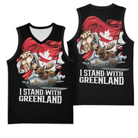 I Stand With Greenland Basketball Jersey Canadian Greenland Flag
