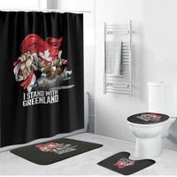 I Stand With Greenland Bathroom Set Canadian Greenland Flag