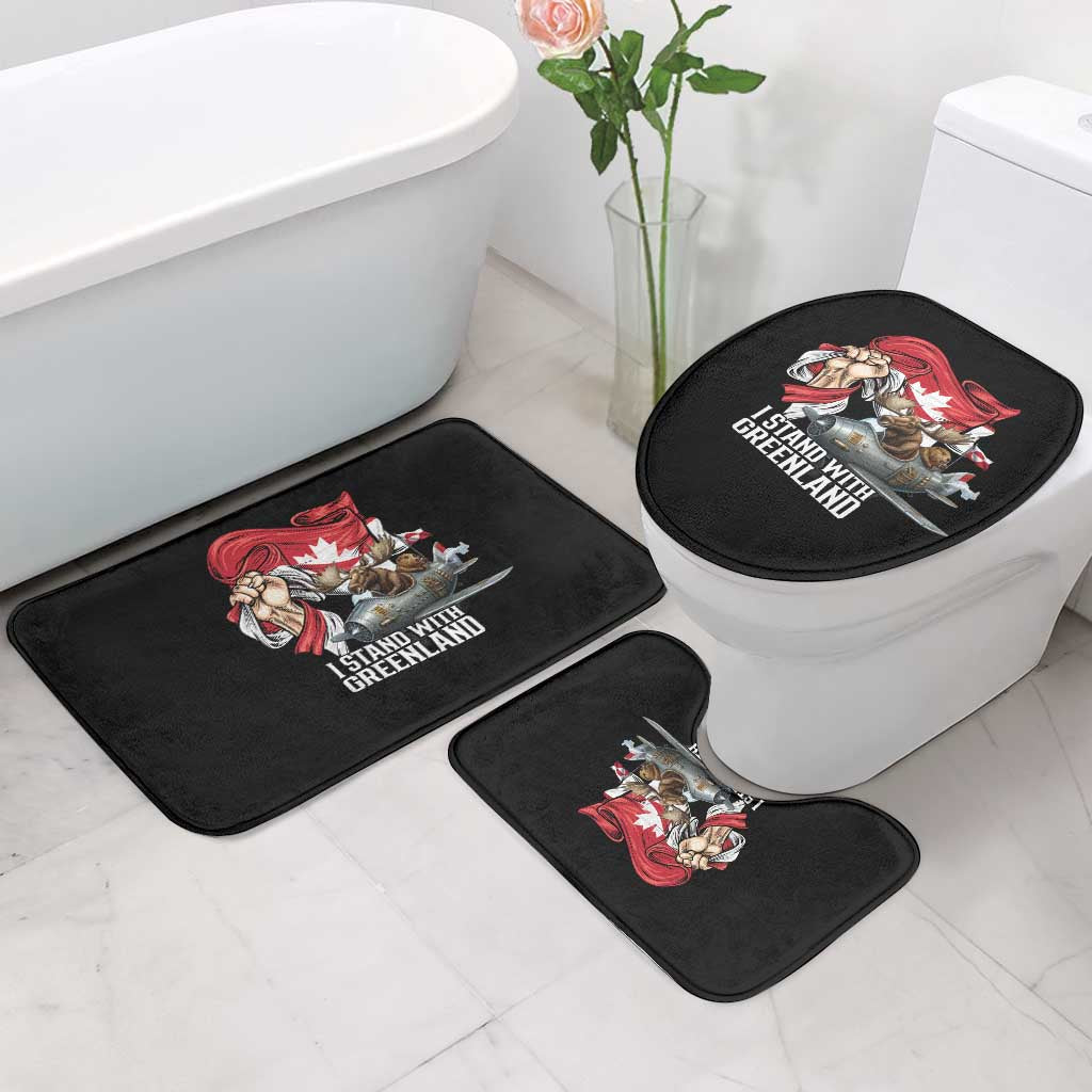 I Stand With Greenland Bathroom Set Canadian Greenland Flag