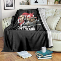 I Stand With Greenland Blanket Canadian Greenland Flag