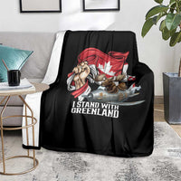 I Stand With Greenland Blanket Canadian Greenland Flag