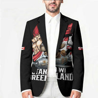 I Stand With Greenland Blazer Canadian Greenland Flag