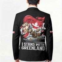I Stand With Greenland Blazer Canadian Greenland Flag