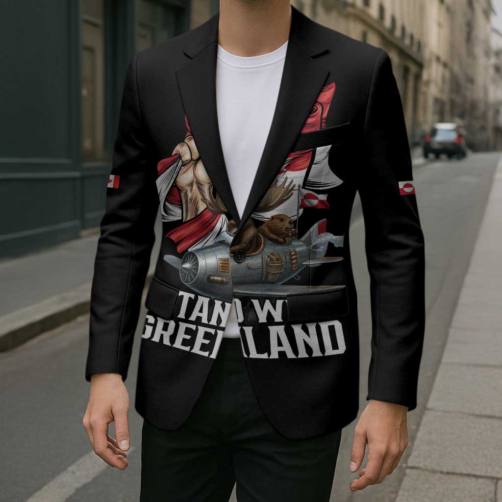 I Stand With Greenland Blazer Canadian Greenland Flag
