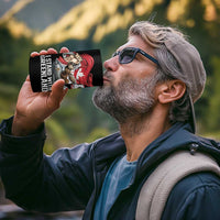 I Stand With Greenland 4 in 1 Can Cooler Tumbler Canadian Greenland Flag